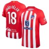 Atlético Madrid Joao Felix 18 Domácí 2023-24 - Fotbalové Dresy (S/S) Atlético Madrid Joao Felix 18 Domácí 2023-24 - Fotbalové Dresy (S/S)